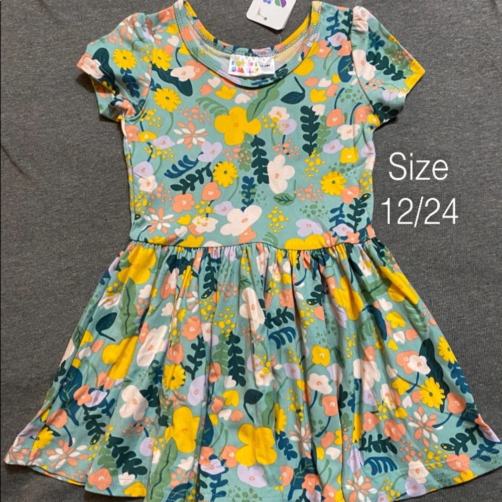 Green floral Dot Dot Smile dress